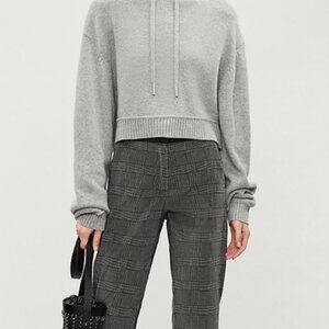 The Kooples Sport Cropped Knitted Hoodie